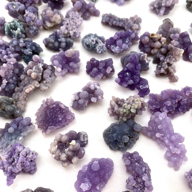 ONE Grape Amethyst Cluster Indonesia mini grape agate, raw grape agate, grape agate crystal, purple grape agate image 8