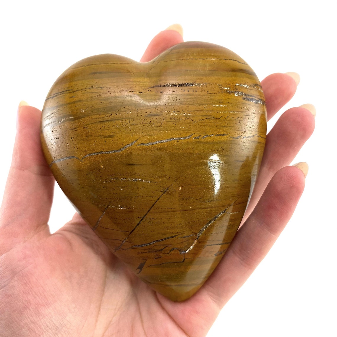 Yellow Jasper Heart jasper heart crystal heart heart shaped Etsy