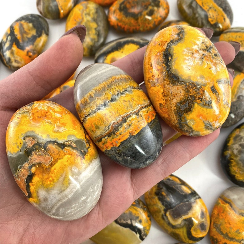 Bumblebee Jasper Palm Stone palm stone bumble bee jasper Etsy