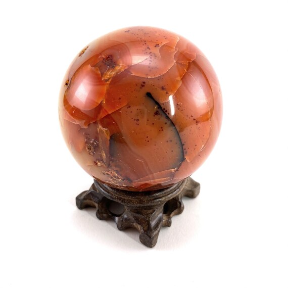 25 mm Basamento per esposizione a sfera in cristallo piedistallo in legno decorazione per la casa Supporto in noce Scultura Artigianato 