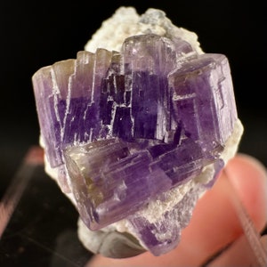Purple Fluorapatite (Afghanistan), natural purple apatite, terminated apatite crystal, mineral specimen, rare gems, fluorapatite