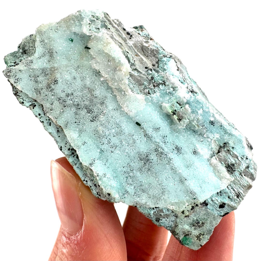 キラキラ輝くドゥルージークリソコラ標本｜コンゴ産原石クリスタル