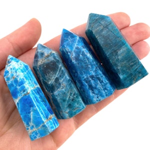 Blue Apatite Point, blue apatite mini tower, crystal point, blue apatite crystal, crystal wand