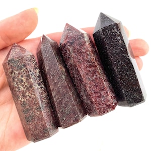 Red Garnet Point | Polished Natural Crystal Tower (Root Chakra)