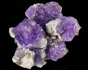 Coquimbit | violetter Kristall, seltenes Mineralienexemplar aus Italien