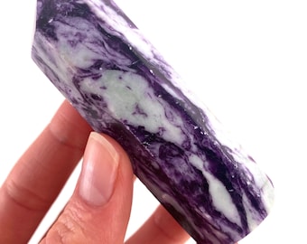 Kammererite Point, polished kammererite, kammererite crystal, kammererite tower, kammererite wand