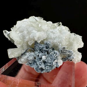 Rare! Herderite & Black Tourmaline on Albite (Pakistan) | green herderite crystal, natural crystals, mineral specimen, herderite on matrix