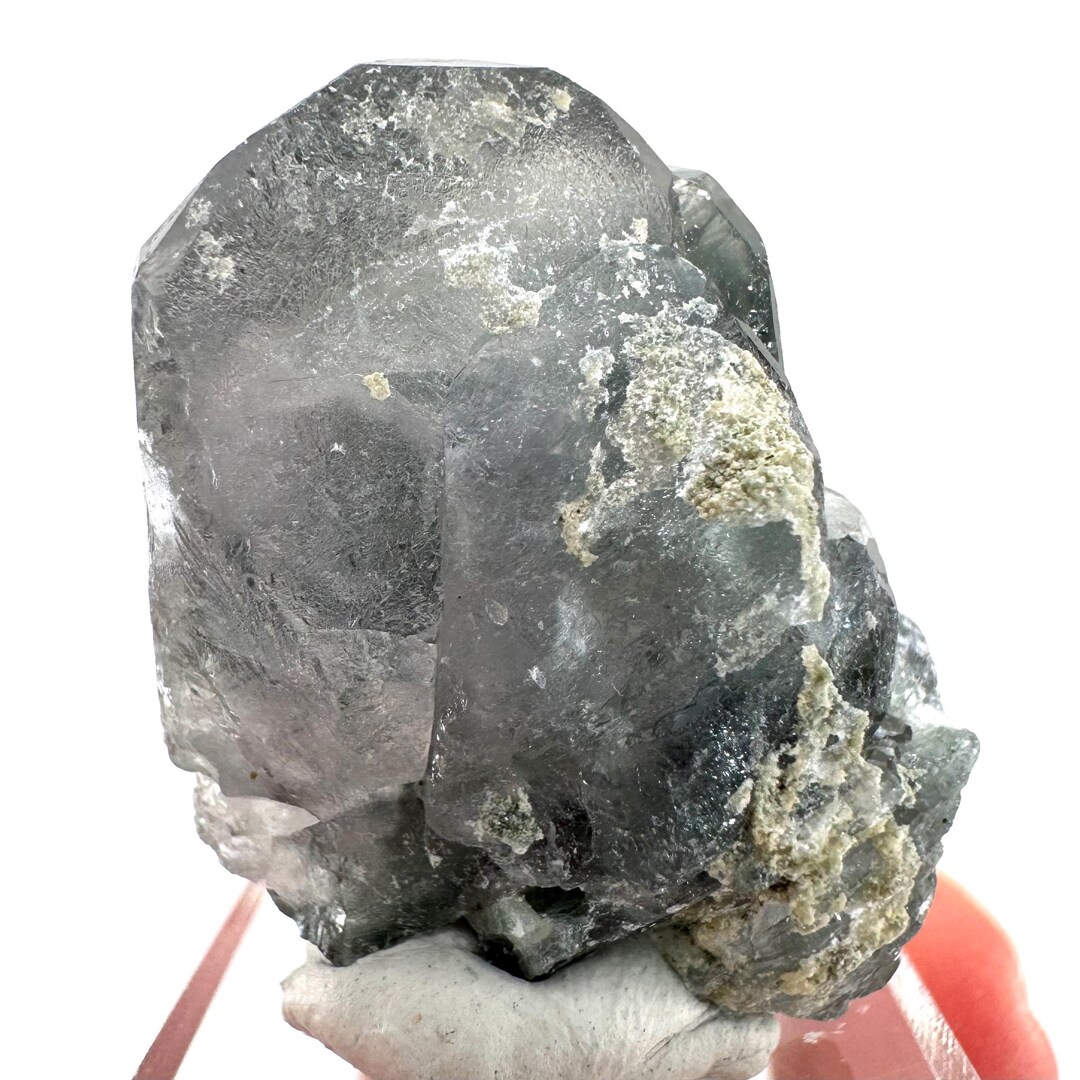 Fluorapatite With Actinolite Inclusions | Natural Purple Crystal ...