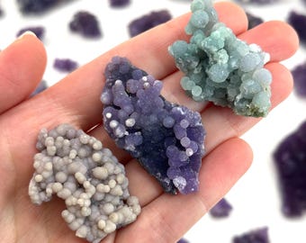 グレープアゲート｜原石の紫水晶クラスター、天然鉱物標本 - Etsy 日本