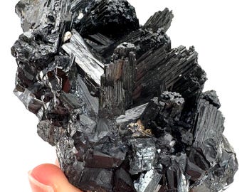 Raw Black Tourmaline Crystal Cluster | Namibia Protection Stone