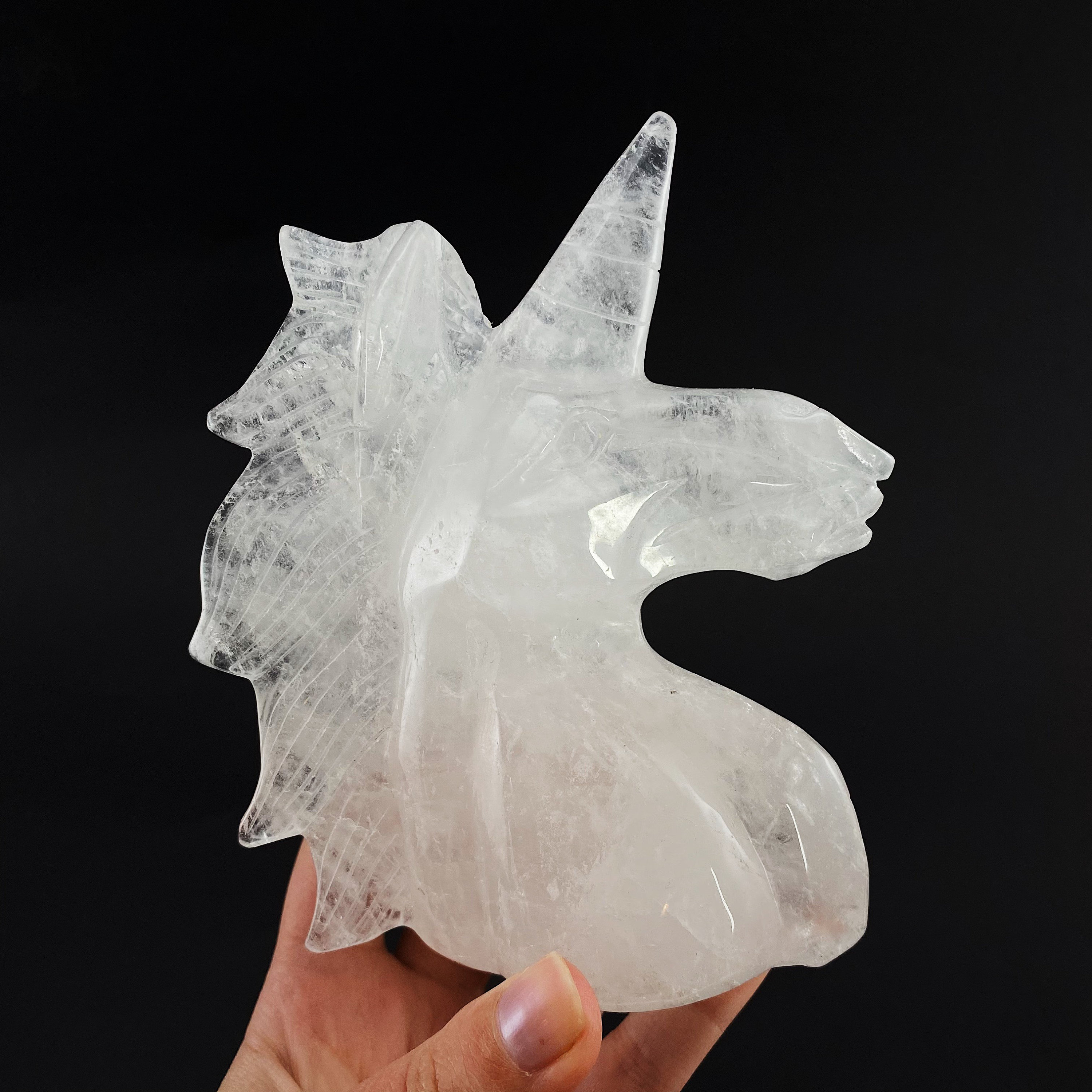 Quartz Unicorn Carving Crystal Unicorn Quartz Crystal Etsy