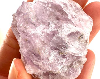 Raw Lavender Kunzite Crystal, Spodumene Mineral Specimen
