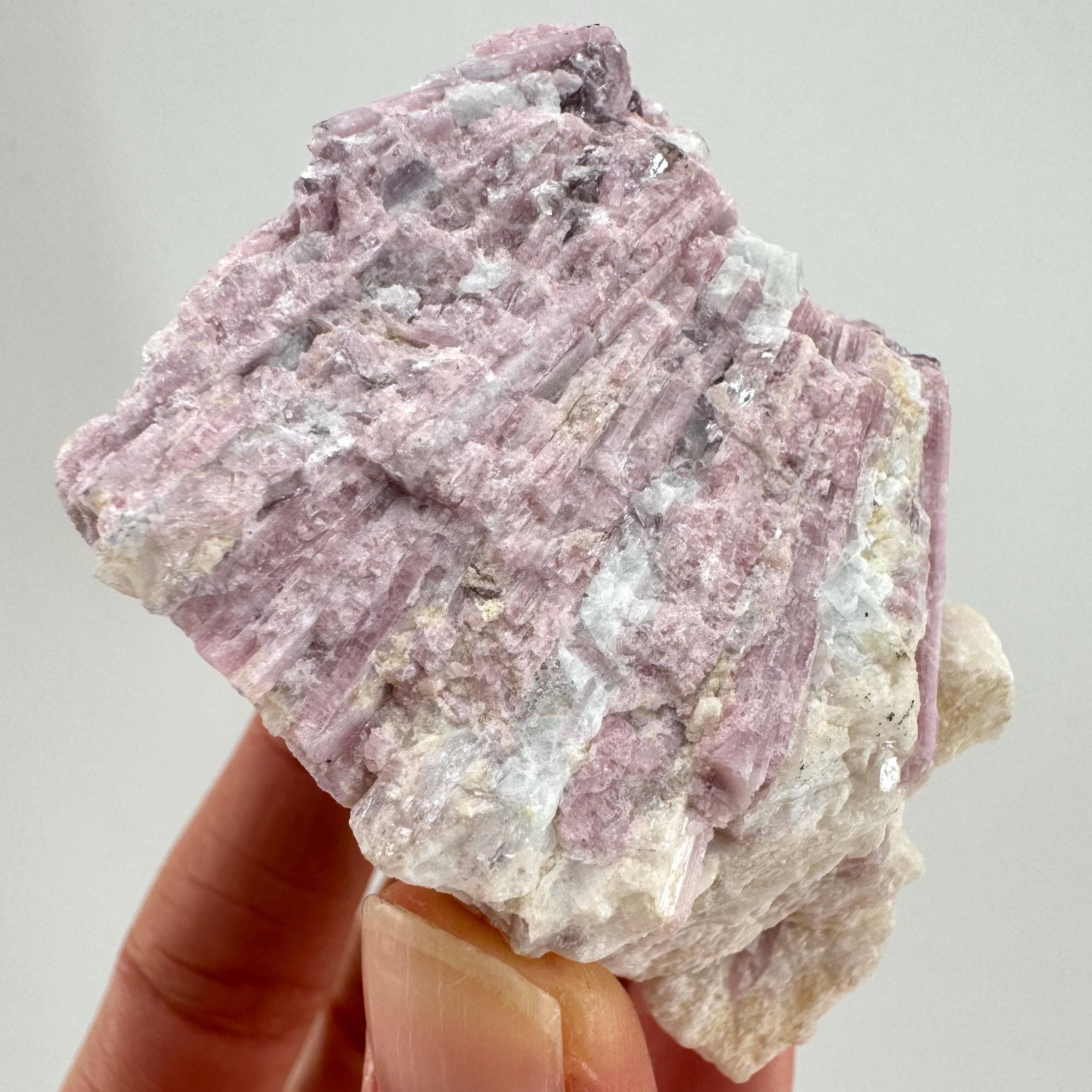 ピンクトルマリンインクォーツ（ナミビア）、原石トルマリン