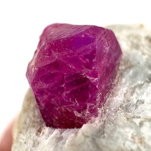 Ruby on Matrix | Natural crystal cluster, UV reactive, raw mineral specimen from Pakistan