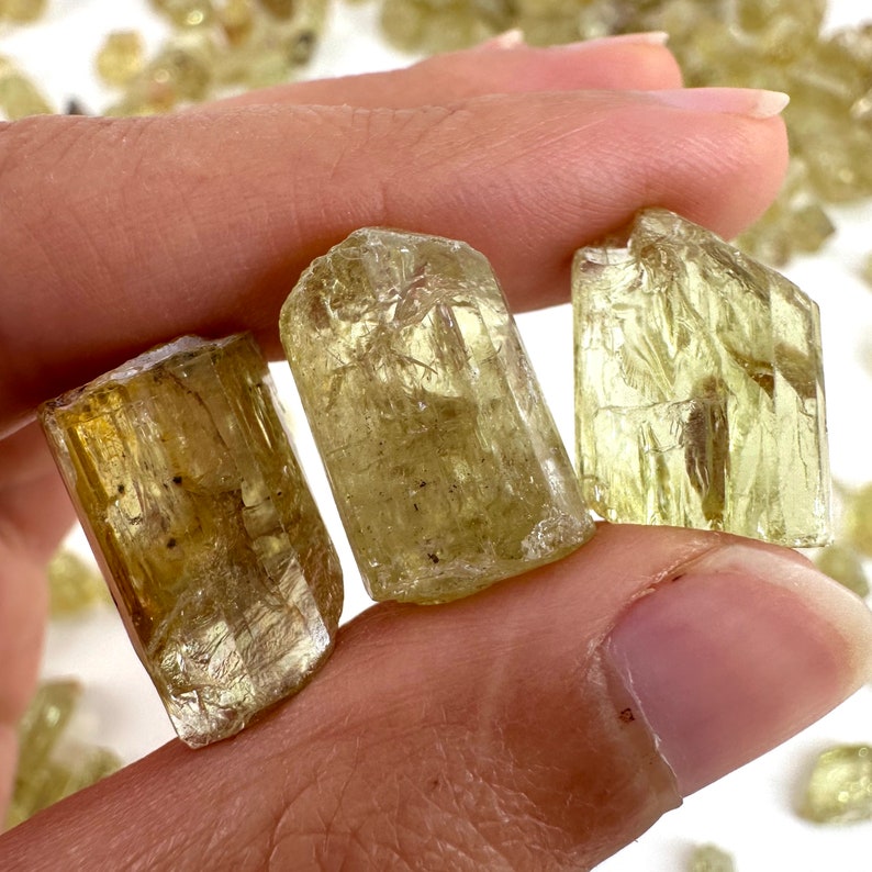 ONE Golden Apatite Mexico raw apatite, natural yellow apatite, apatite crystal, mineral specimen, golden apatite crystal image 7