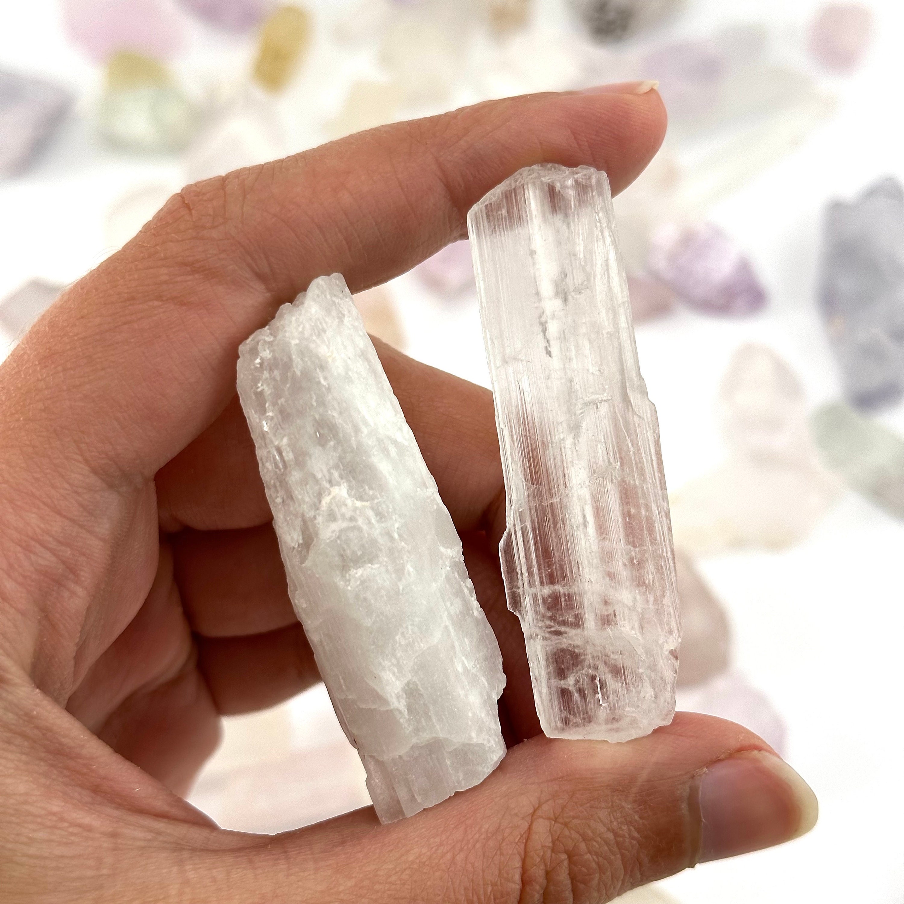 クンツァイト原石結晶標本｜天然ピンク、透明、カラフルな宝石 - Etsy 日本