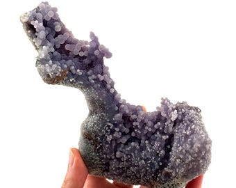Lila Trauben Achat Kristall | Mineralplatte