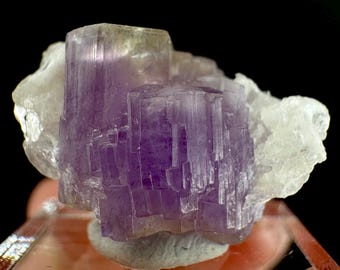 紫色のフッ化アパタイト結晶 | アフガニスタン産鉱物標本、希少宝石