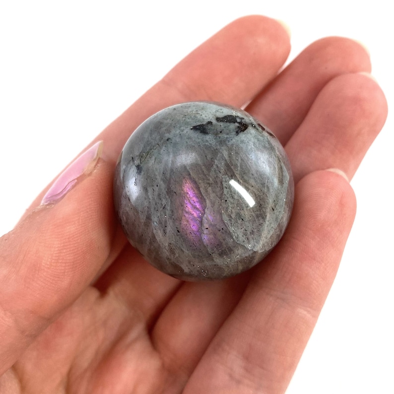 Labradorite Sphere | Polished Flashy Crystal Ball (Third Eye Chakra) image 11