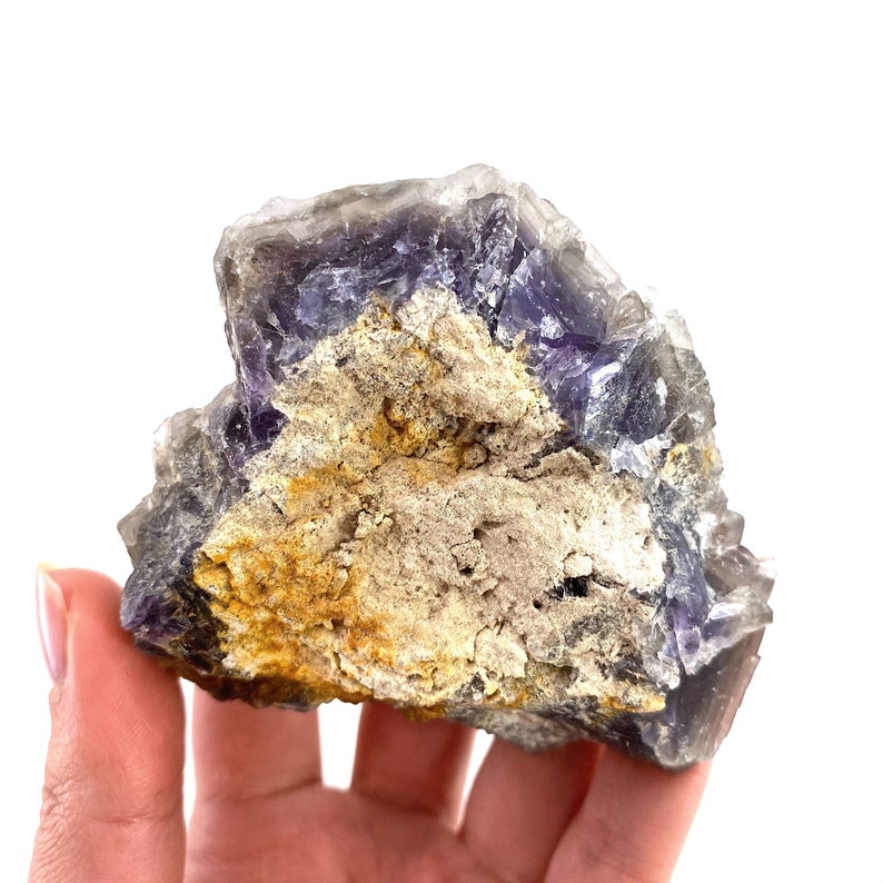 fluorite cluster Grey fluorite raw fluorite Purple Grey Cubic Fluorite purple fluorite Pakistan