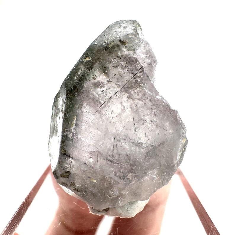 Fluorapatite With Actinolite Inclusions | Natural Purple Crystal ...