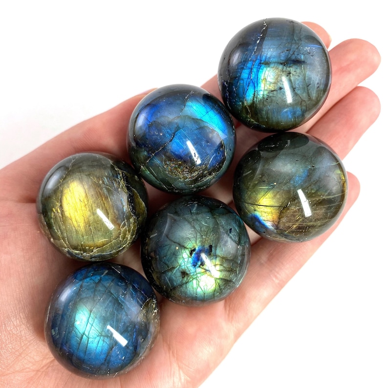 Labradorite Sphere | Polished Flashy Crystal Ball (Third Eye Chakra) image 1