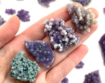 グレープアゲート｜原石の紫水晶クラスター、天然鉱物標本 - Etsy 日本