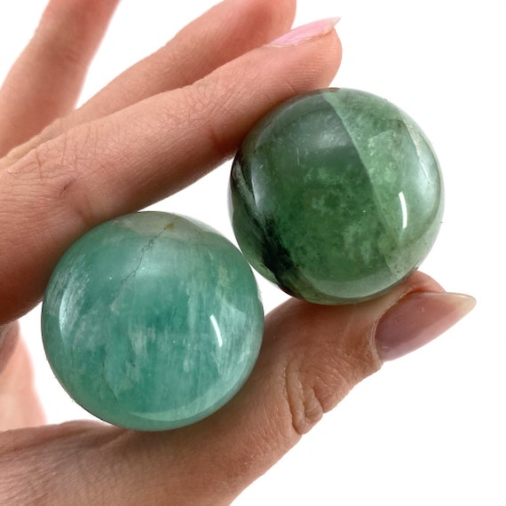 35mm Green Mexican Opal Sphere Crystal Ball Gemstone 