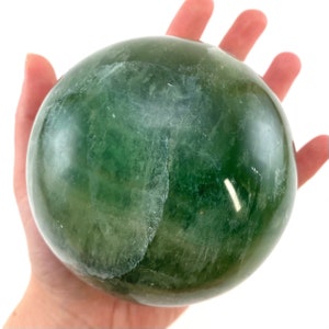Green Fluorite Sphere | crystal ball, polished stone orb