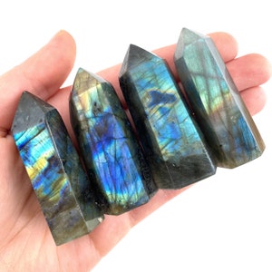 Flashy Labradorite Point | Polished Natural Crystal Tower (Third Eye Chakra)