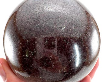 XL Polished Garnet Sphere | Crystal Orb, Root Chakra