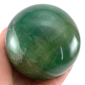 Green Fluorite Sphere | crystal ball, polished stone orb