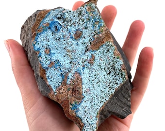 ドゥルージークリソコラ（コバルト方解石とマラカイト入り）｜天然原石