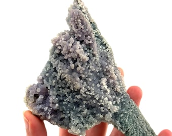 Lila Trauben Achat Kristall | Mineralplatte