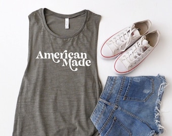 4. Juli Tank Top, Fourth of Juli Tank, Frauen 4. Juli Shirt, Unabhängigkeitstag, Womens Tank, Forth of Juli, American Made Tank