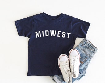 Midwest Shirt, Kids Graphic Tee, Midwest Babe, Wisconsin tshirt, Funny Kids Shirt, Midwesty Shirt, Minnesota Shirt, Hipster Kids Tee