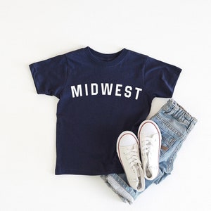 Midwest Shirt, Kids Graphic Tee, Midwest Babe, Wisconsin tshirt, Funny Kids Shirt, Midwesty Shirt, Minnesota Shirt, Hipster Kids Tee