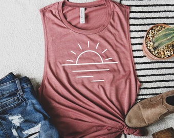 Beach Tank Top, Surf Clothes, Workout Tank, Summer Tank, Womens Tank, Beach Shirt, lake life, Comfy Tank, Loose Tank, Tanks