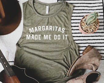 Chemise Margarita, Débardeurs d'été, Débardeur, Cadeaux d'anniversaire pour femme, Vie au lac, Vêtements pour femme, Tequila, EVJF, Débardeurs de plage