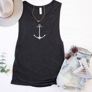 Beach Tank Top, Summer Tanks, Lake Life, Anchor Shirt, Woman Clothing, Workout Tank, beach Shirt, lake clothes, Comfy Tank, Tanks