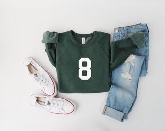 Bluza z numerem na koszulce, spersonalizowana odzież, mama baseballisty, bluza z numerem na koszulce, prezent dla mamy baseballisty, numer na mecz