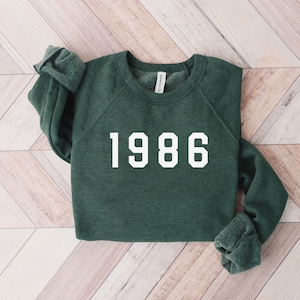 1986 Sweatshirt, 40th birthday gifts for women, 40th birthday shirt, 1986 Shirt, 40th birthday gift, birthday gifts for her 40th, 1986 image 1