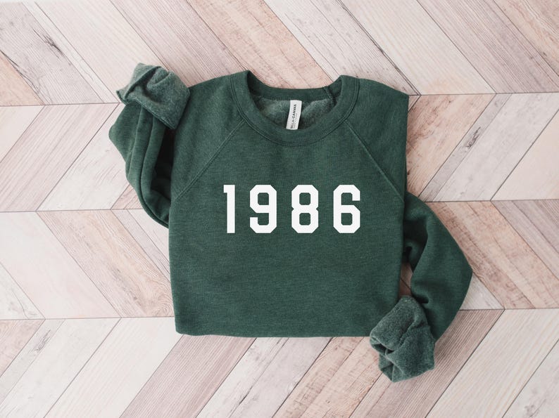 1986 Sweatshirt, 40th birthday gifts for women, 40th birthday shirt, 1986 Shirt, 40th birthday gift, birthday gifts for her 40th, 1986 image 1