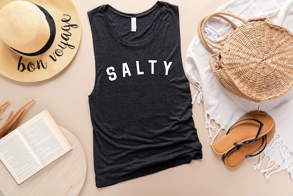 Salty Tank Top, Summer Tank Top, Womens Tank, Salty Crew, Beach Clothes, Bella Canvas, Vacation Tank Top, Comfy Tank, Loose Tank, Tanks