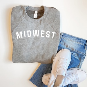 Midwest Sweatshirt, Verjaardagscadeau, Midwest is het beste, Damesshirt, Midwest Kleding, Bella Canvas Sweatshirt, Klaar om cadeau te verzenden, Midwest