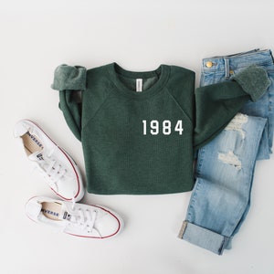 Sweat-shirt 40e anniversaire, sweat-shirt 1984, chemises cadeau 40e anniversaire, cadeau d'anniversaire pour femme, sweat-shirt joyeux anniversaire, vêtements de printemps