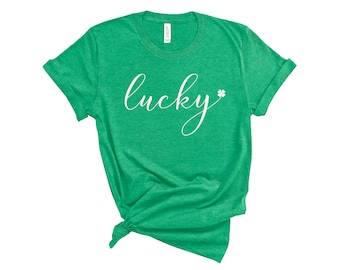 Womens St Patricks Day Shirt, Lucky Shirt, Cute St Paddys Day Shirt, St Pattys Day Outfit- Lucky Shirt, Shamrock Shirt, St Paddys Outfit
