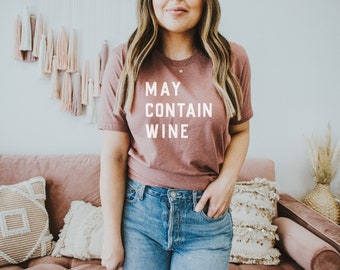 Può contenere maglietta con scritta "Wine" / maglietta divertente per la mamma / regalo per gli amanti del vino per lei / maglietta con scritta "Festa della mamma" / maglietta con scritta "Mom Life" / maglietta con scritta "Wine" per le donne
