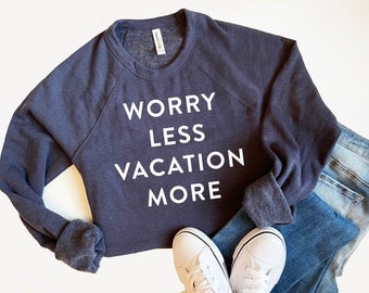 Vakantiesweater, reissweater, meer vakanties, herfstkledingcadeau, dameskleding, vliegtuigmodus, afstudeercadeau, vliegtuigshirt