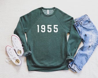 70th Birthday Gifts For Women, 1955 Sweatshirt, 70Th Birthday, Gift For 70 Year Old Woman, Happy Birthday, Year Sweatshirt, Mom Sweatshirt